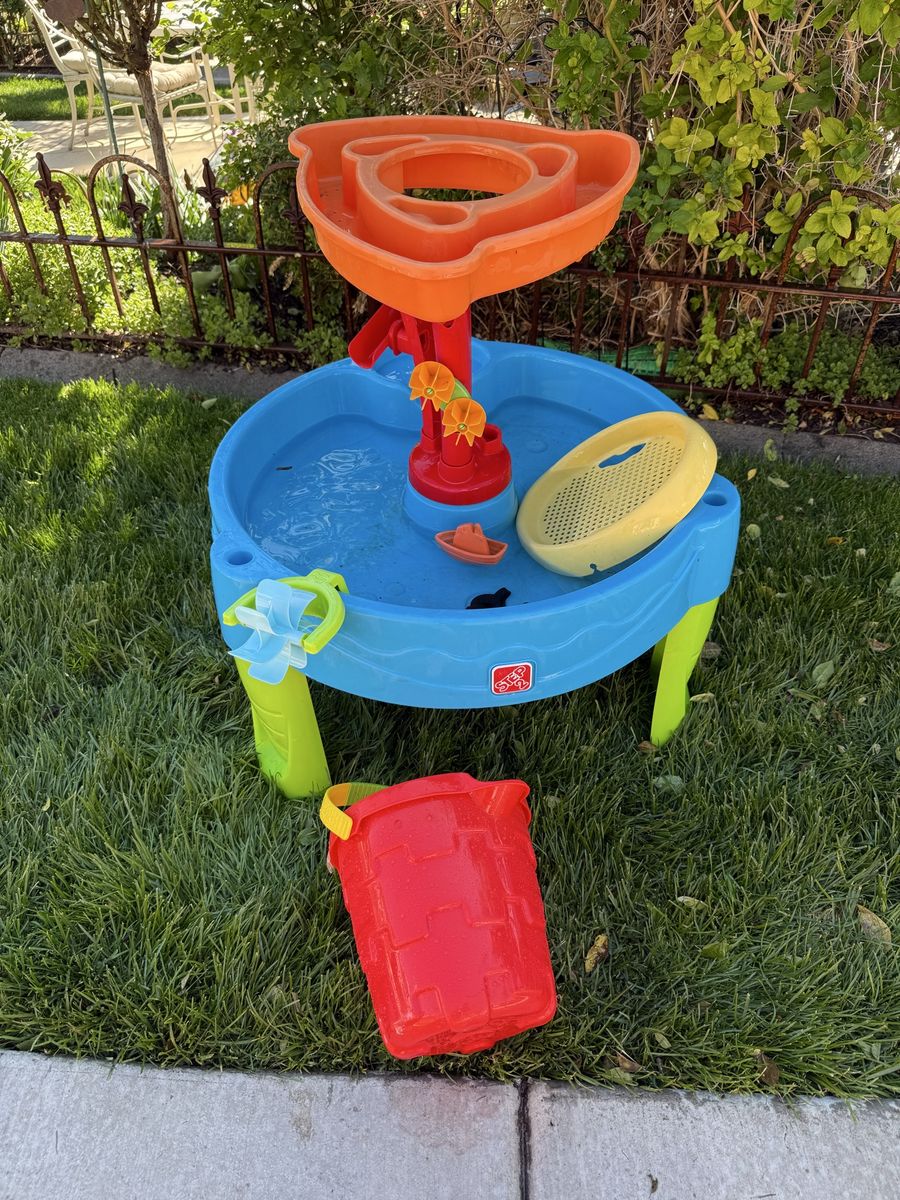 Sand and water table with all shown.