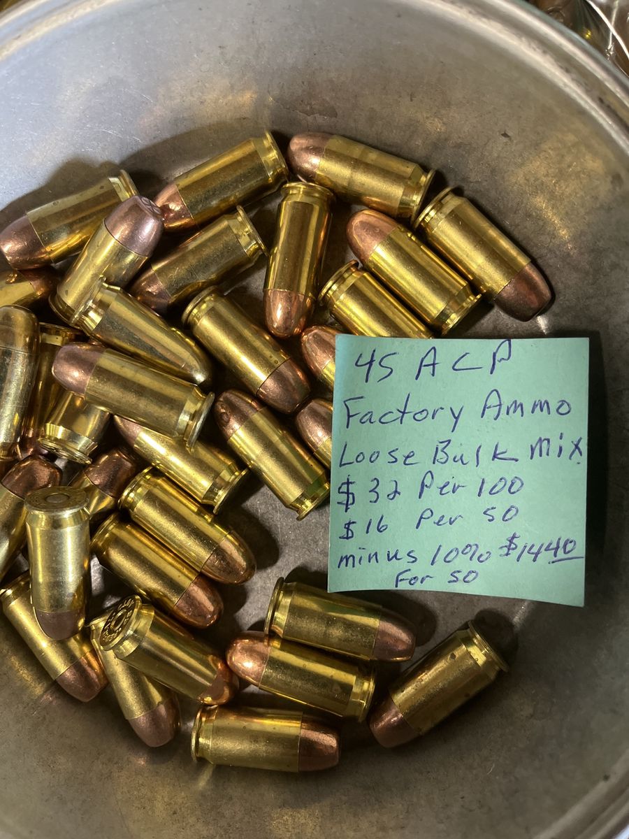 45 acp factory new ammo.