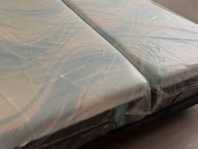 NEW - Tempur-Pedic LuxeBreeze Split King Mattress Set with Adjustable Power Base
