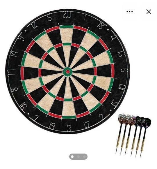 NEW MD Sports 18" Sisal Bristle Dartboard Set – Open Box, Complete