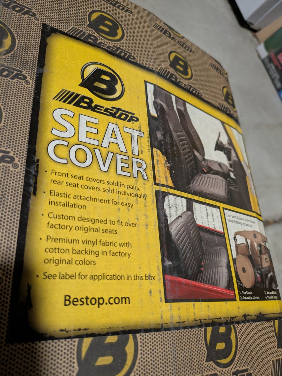 New Jeep Seat Covers - YJ Bestop Hiback Black