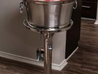 New Assembled BirdRock Home 3-Gallons Stainless Steel Stainless Steel Ice Bucket with Scoop