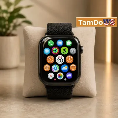 Apple Watch Series 10 (46mm, Cellular) Jet Black AL Case Black Sport Loop