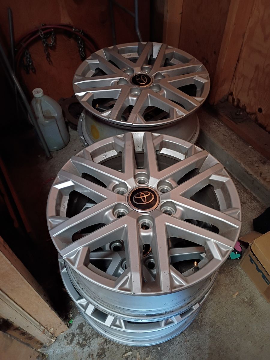 A set of Toyota stock wheels from a 4 funner. 6 bolt pattern