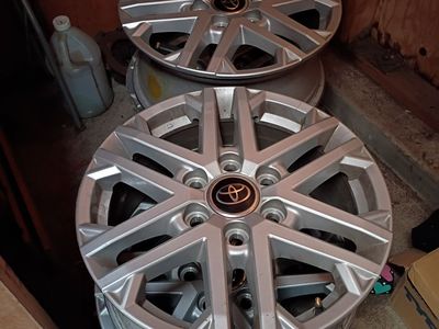 A set of Toyota stock wheels from a 4 funner. 6 bolt pattern