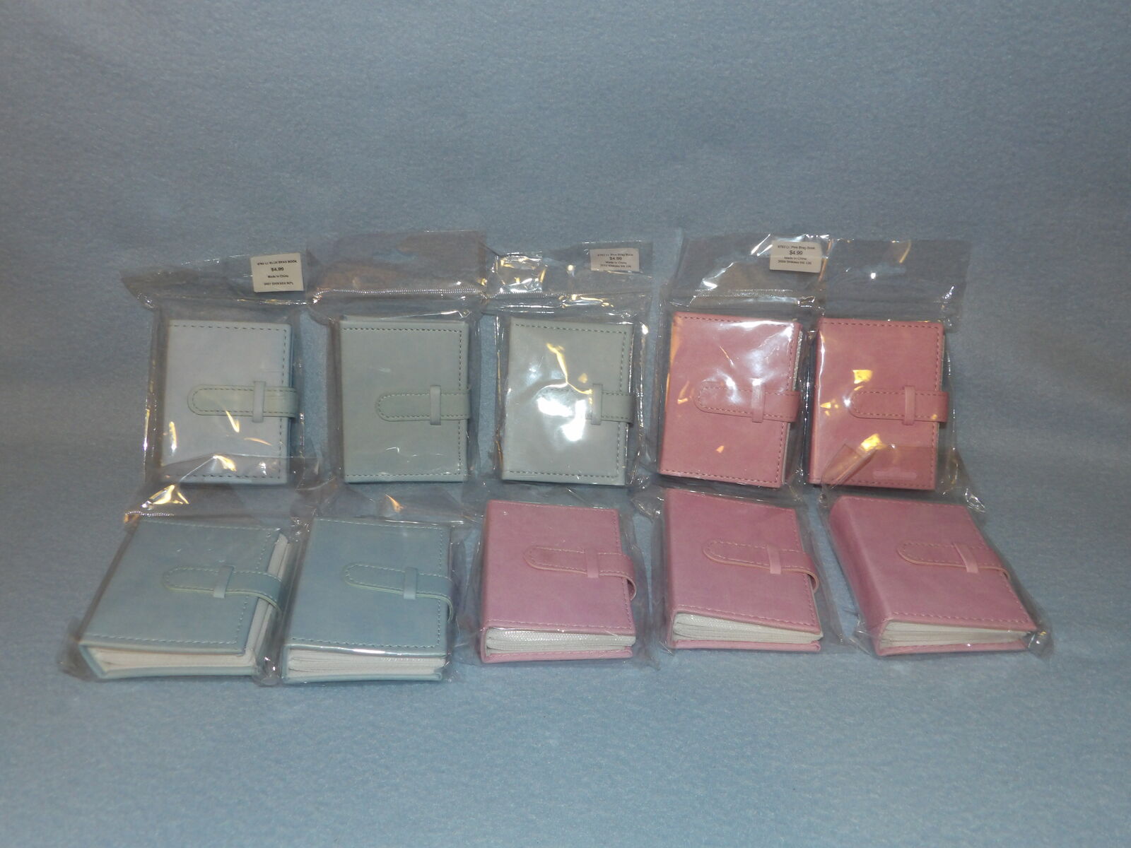 Lot of 10 Mini Photo Album Grandma/Grandpa Grandchildren Brag Books 5 Pink 5 Blue - NEW