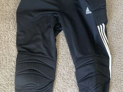 Adidas Climalite Padded Goalkeeper Pants Black White Stripes XL Soccer Training