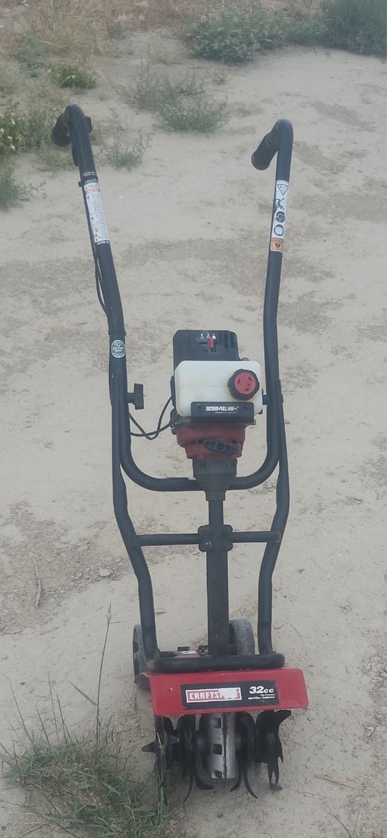 Craftsman 32cc Gas Powered Mini Tiller Cultivator for Garden and Yard Work