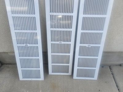 TRUaire 170 30X08 White Air Return Vents - Set of 3, New $10 ea or all 3 for $25