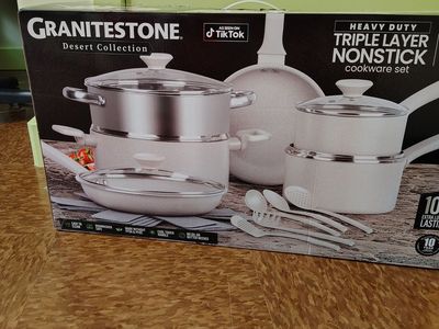 GRANITESTONE Desert Collection HEAVY DUTY TRIPLE LAYER NONSTICK cookware
