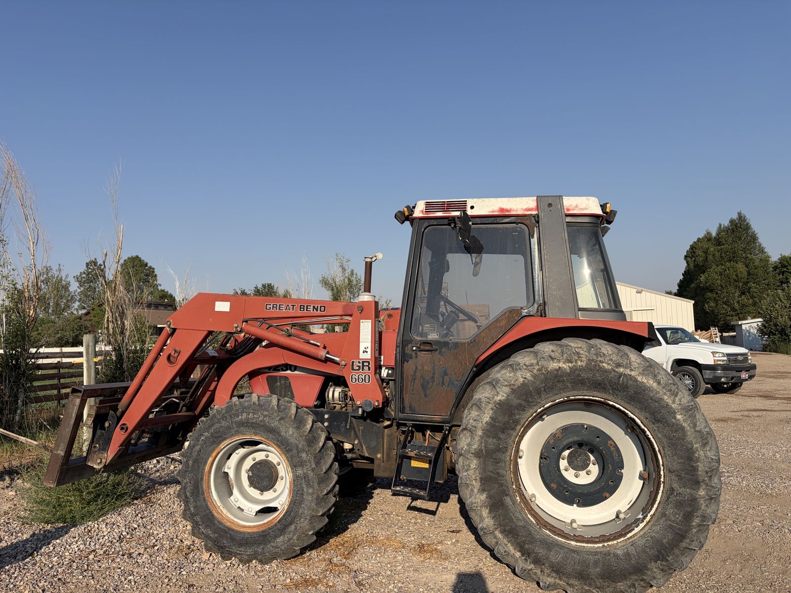 Case Tractor 4230 with Enclosed Cab and Great Bend GB 660 Front Loader Attachment