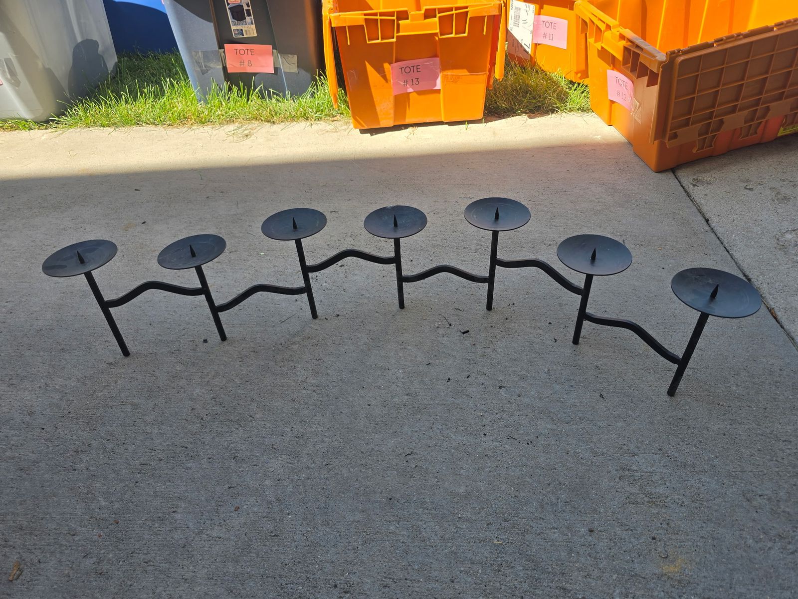 Vintage Wrought Iron Candelabra – Adjustable 7 Light Candle Holder Centerpiece