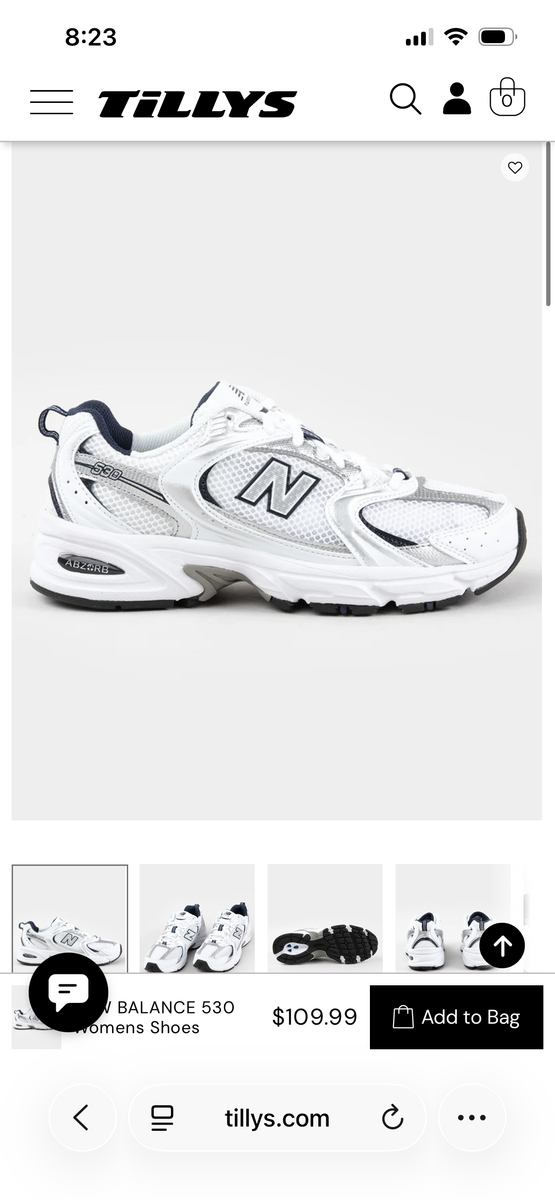 New Balance 530 White Silver Sneakers