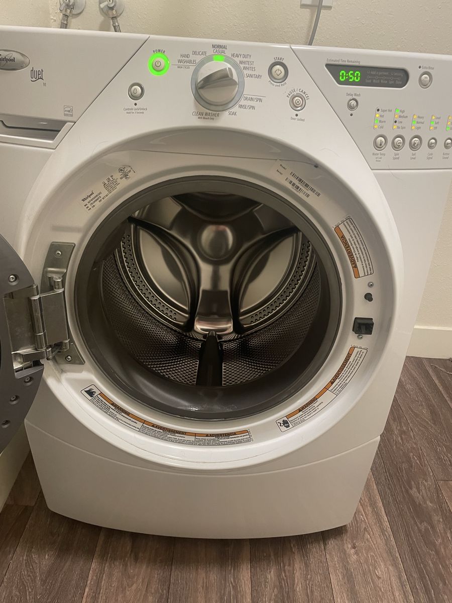 Whirlpool Duet Front-Load Electric Washer - White, Used Good Condition