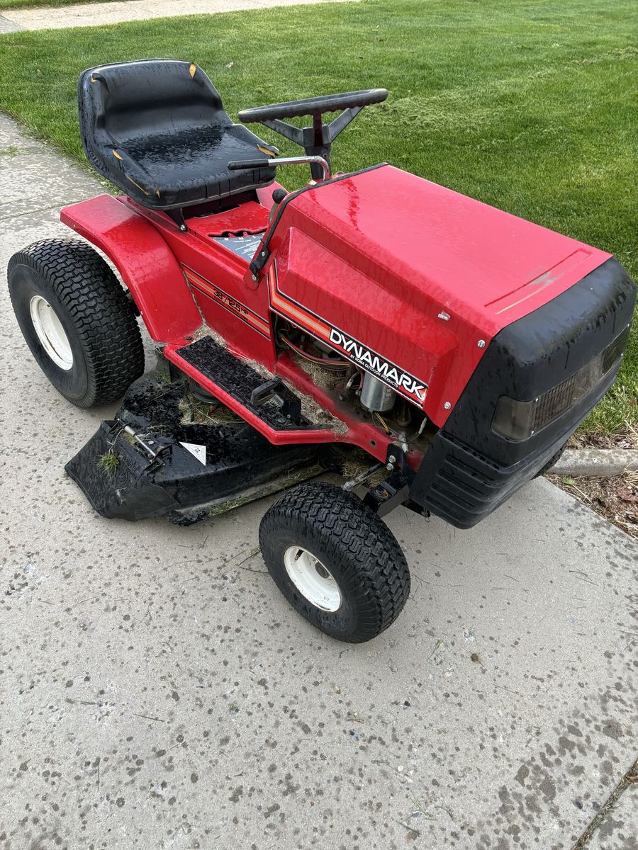 Dynamark 221034 10HP 34" Riding Lawn Mower - Red, Used