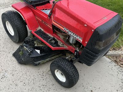 Dynamark 221034 10HP 34" Riding Lawn Mower - Red, Used