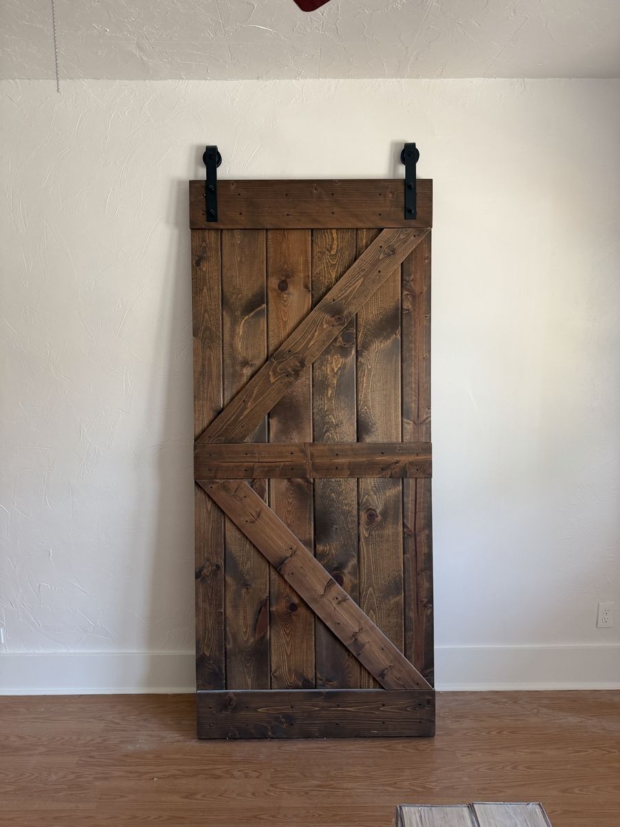 Sliding Barn Door with Top Roller Hardware