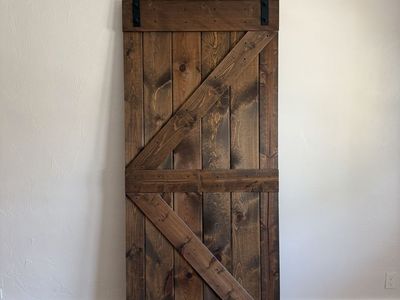 Sliding Barn Door with Top Roller Hardware