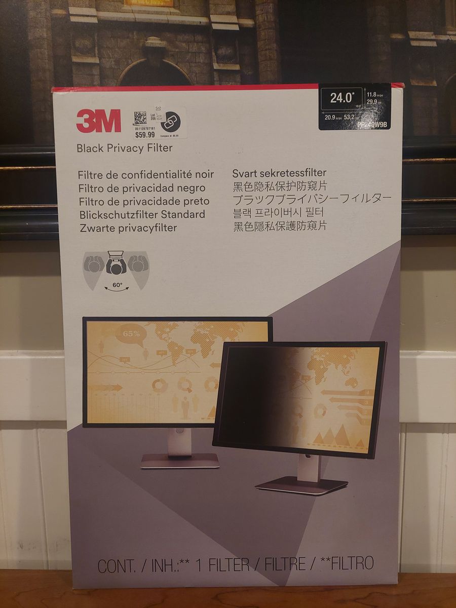 3M Blackout Privacy Filter for 24" Widescreen Monitor