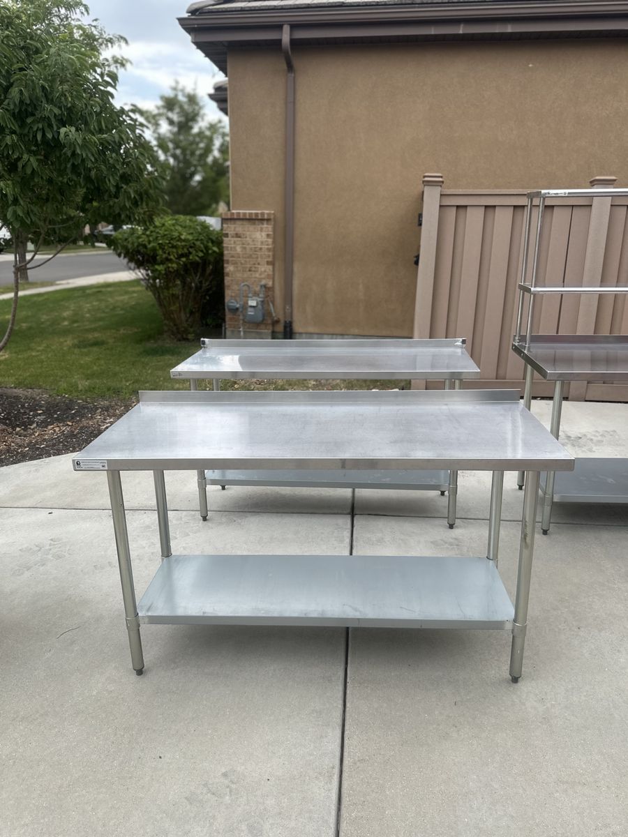 Commercial Stainless Steel Prep Tables & Wire Shelving Units