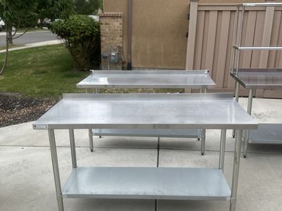 Commercial Stainless Steel Prep Tables & Wire Shelving Units
