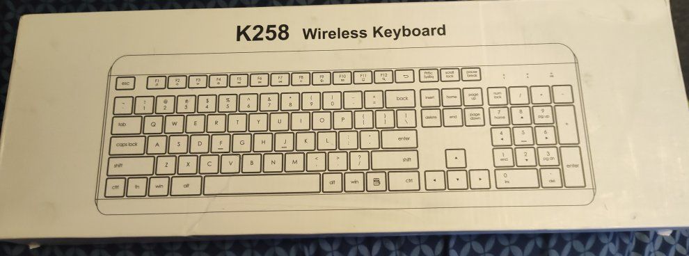 black keyboard MK258 Wireless Keyboard & Mouse Combo, 2.4G Silent Cordless Keyboard