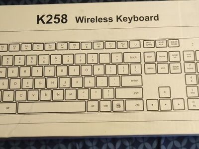 black keyboard MK258 Wireless Keyboard & Mouse Combo, 2.4G Silent Cordless Keyboard