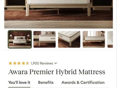 Twin XL Awara premier hybrid mattress
