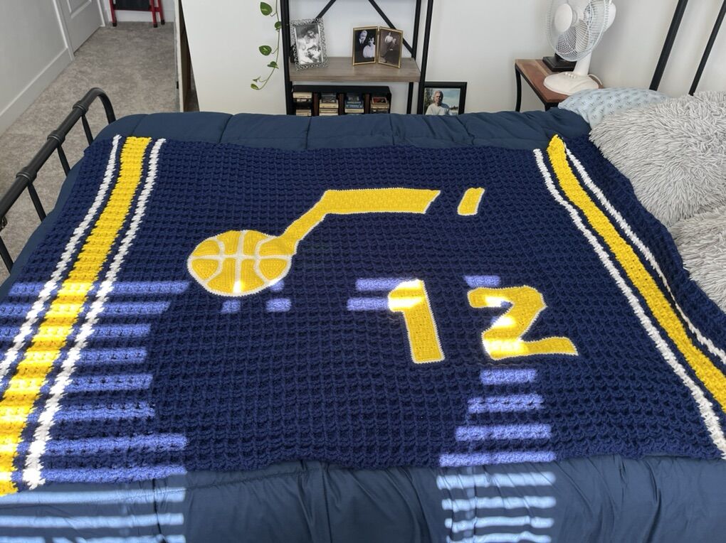 Hand Crocheted John Stockton Blanket