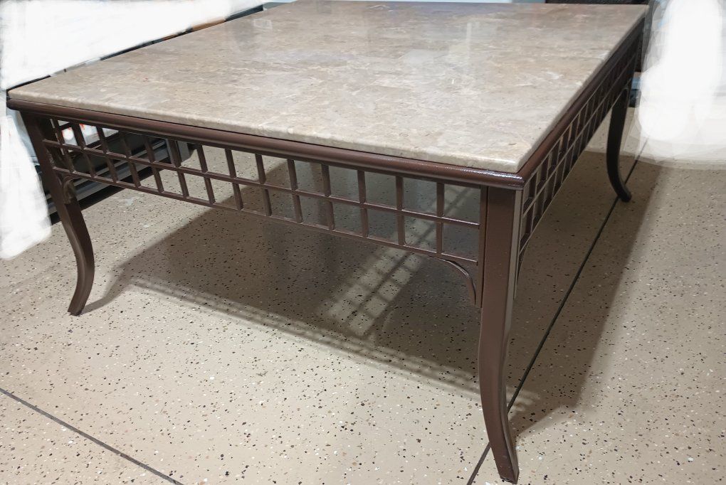 Large square Marble Top coffee table