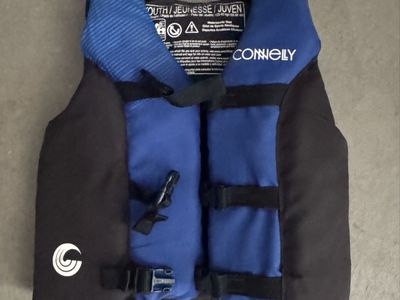 Connelly Youth Neo Vest Blue/Black Water Sport Life Jacket for 50-90 lbs