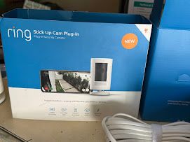Ring Stick Up Cam Plug-In HD 1080p Indoor/Outdoor Security Camera - Briefly Used Indoors
