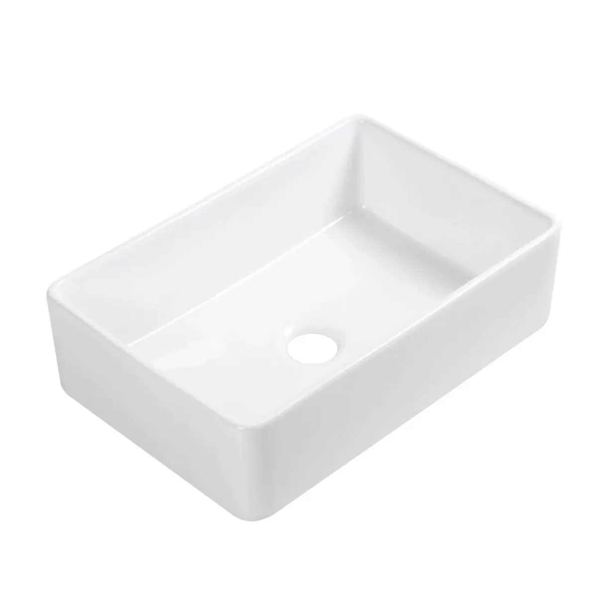 30" x 18" x 10" White ceramic farmhouse sink