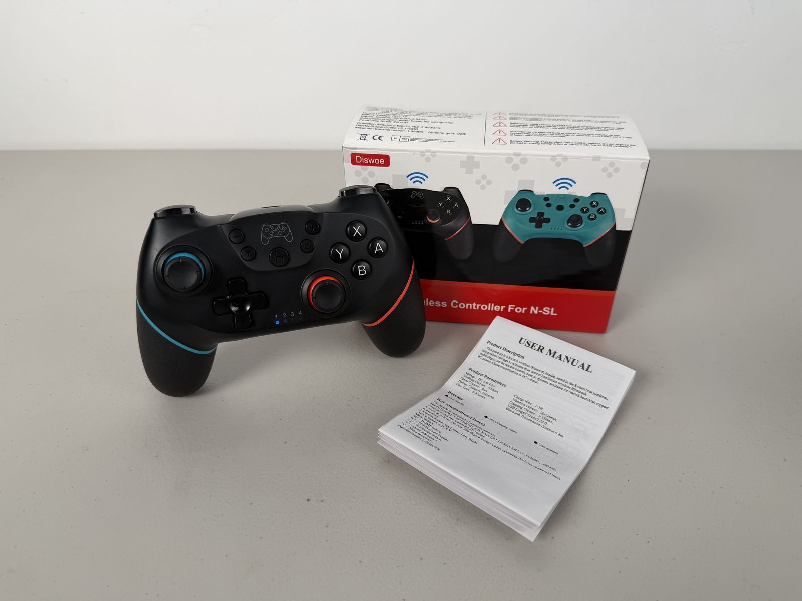 Diswoe Wireless Pro Controller for Switch 1 / Switch 2 / Lite / OLED / PC