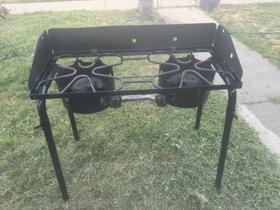 Camp Chef Two-Burner Outdoor Camping Stove with Wind Baffle
