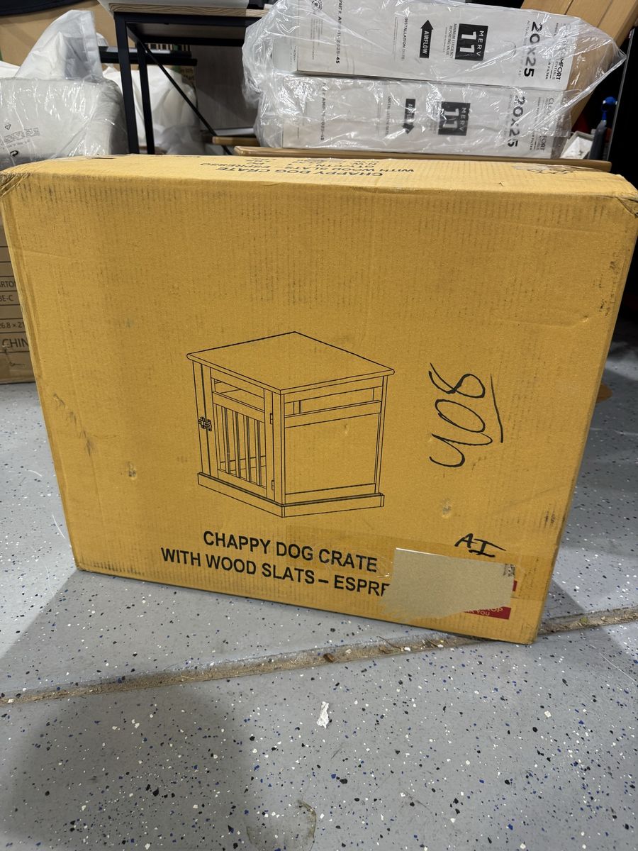 Casual Home Chappy Pet Crate with Wood Slats - Espresso