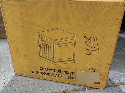 Casual Home Chappy Pet Crate with Wood Slats - Espresso