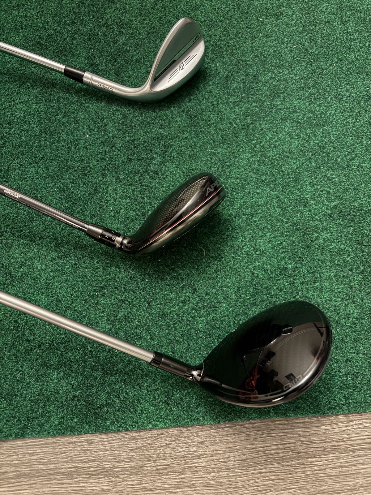 Taylor made 3 wood, hybrid and vokey 60