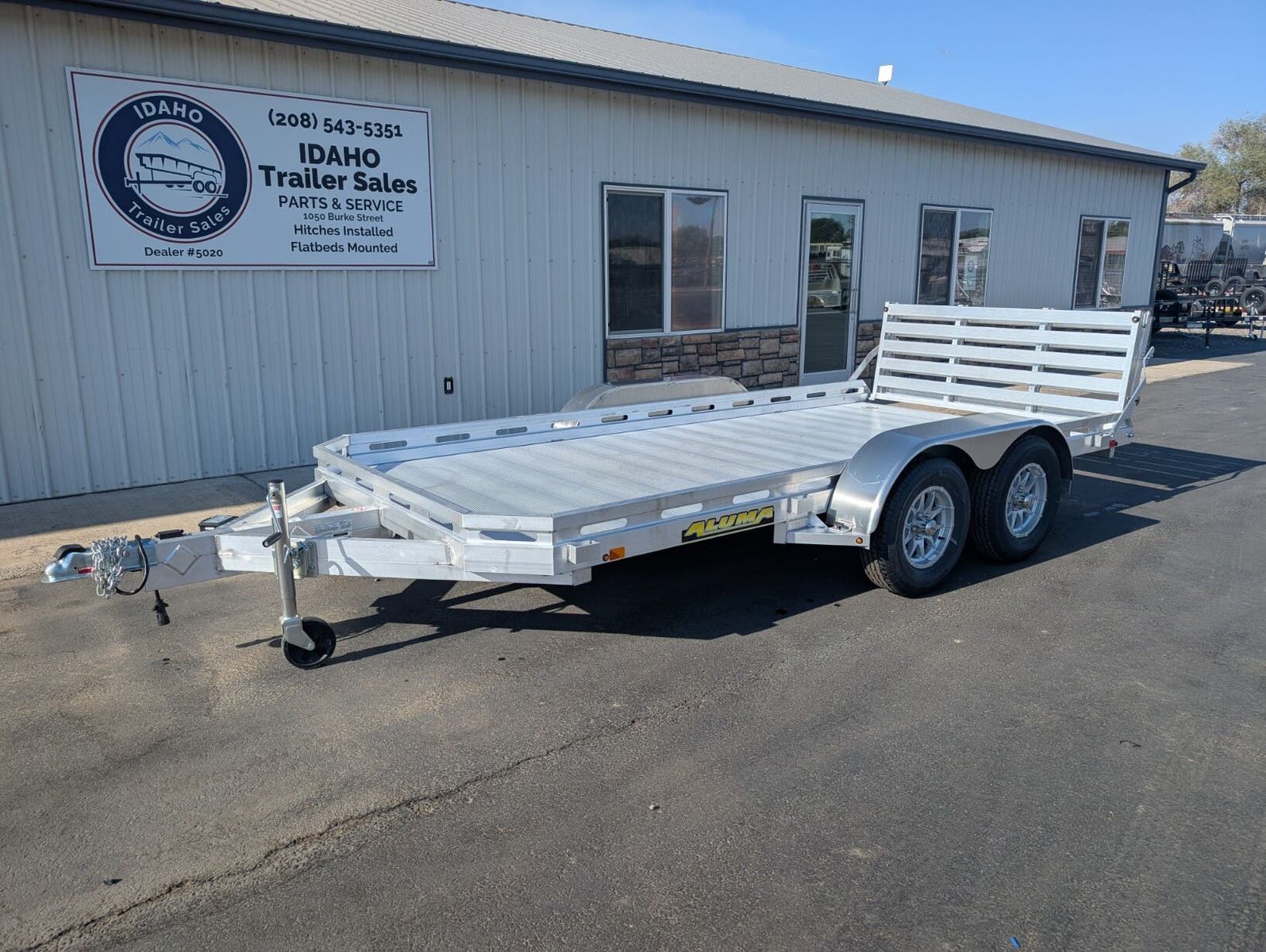 2027 Aluma 7814TA-EL-BT-RTD 77.5'x14' 4' Tandem Axle Aluminum Utility Trailer
