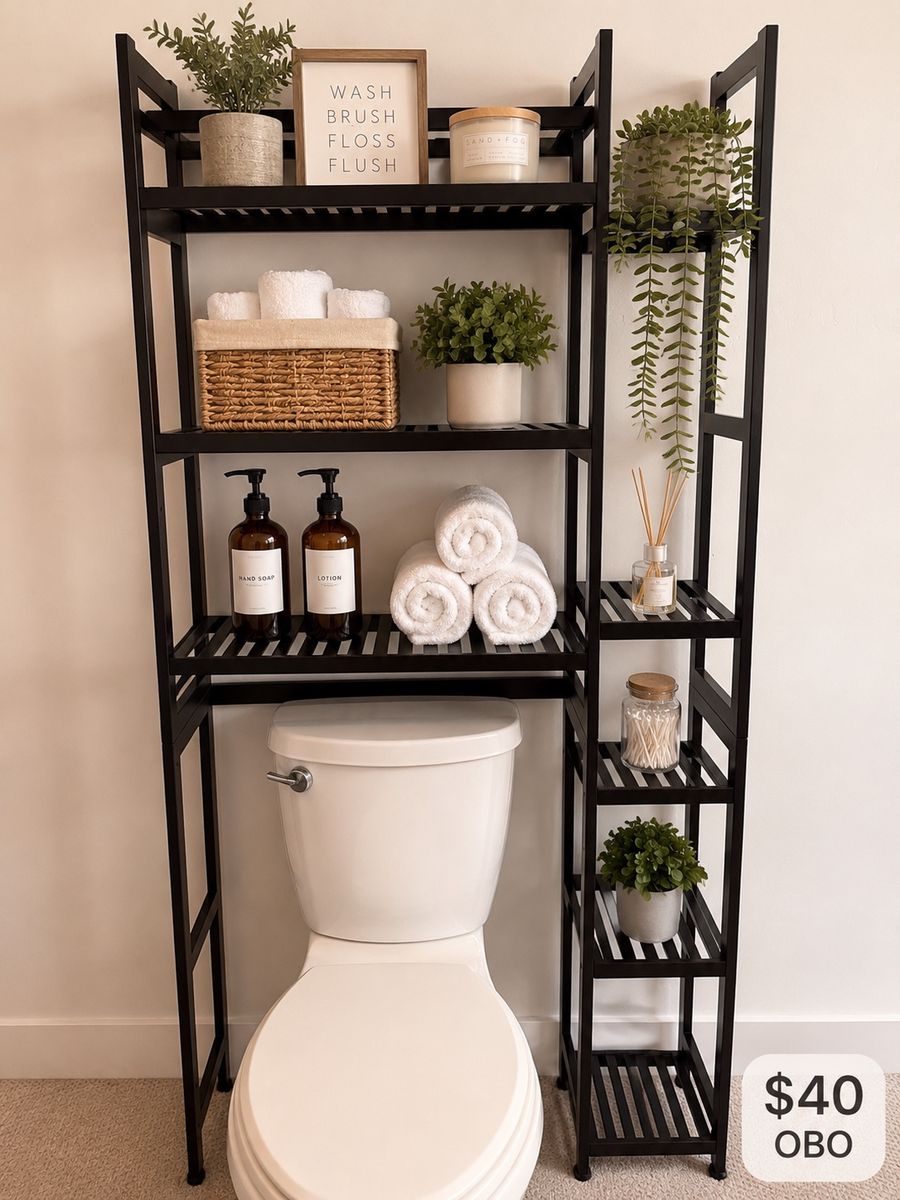 Modern Over-The-Toilet Bathroom Storage
