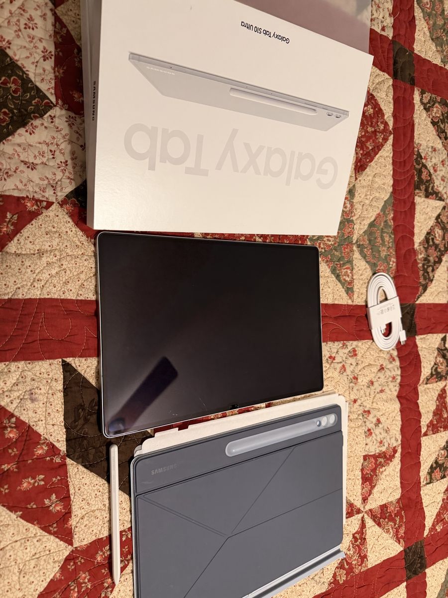Samsung Galaxy Tab S10 Ultra Tablet with S Pen, Case, Cable, and Original Box