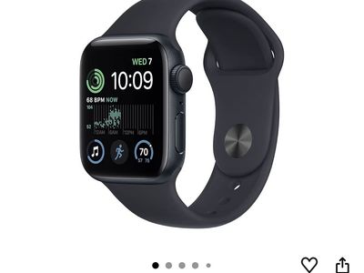 Apple Watch SE 2 Smartwatch with Black Sport Band