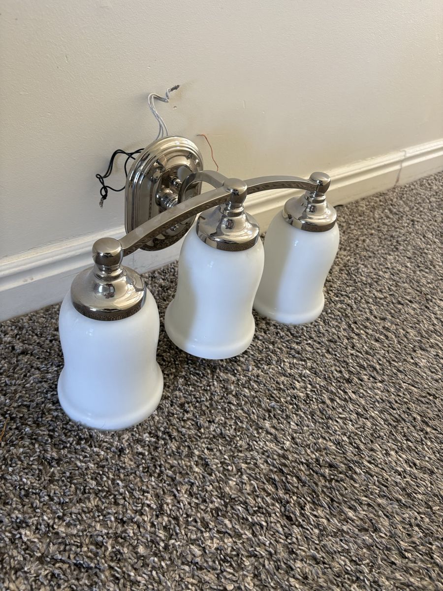 Stainless bathroom light