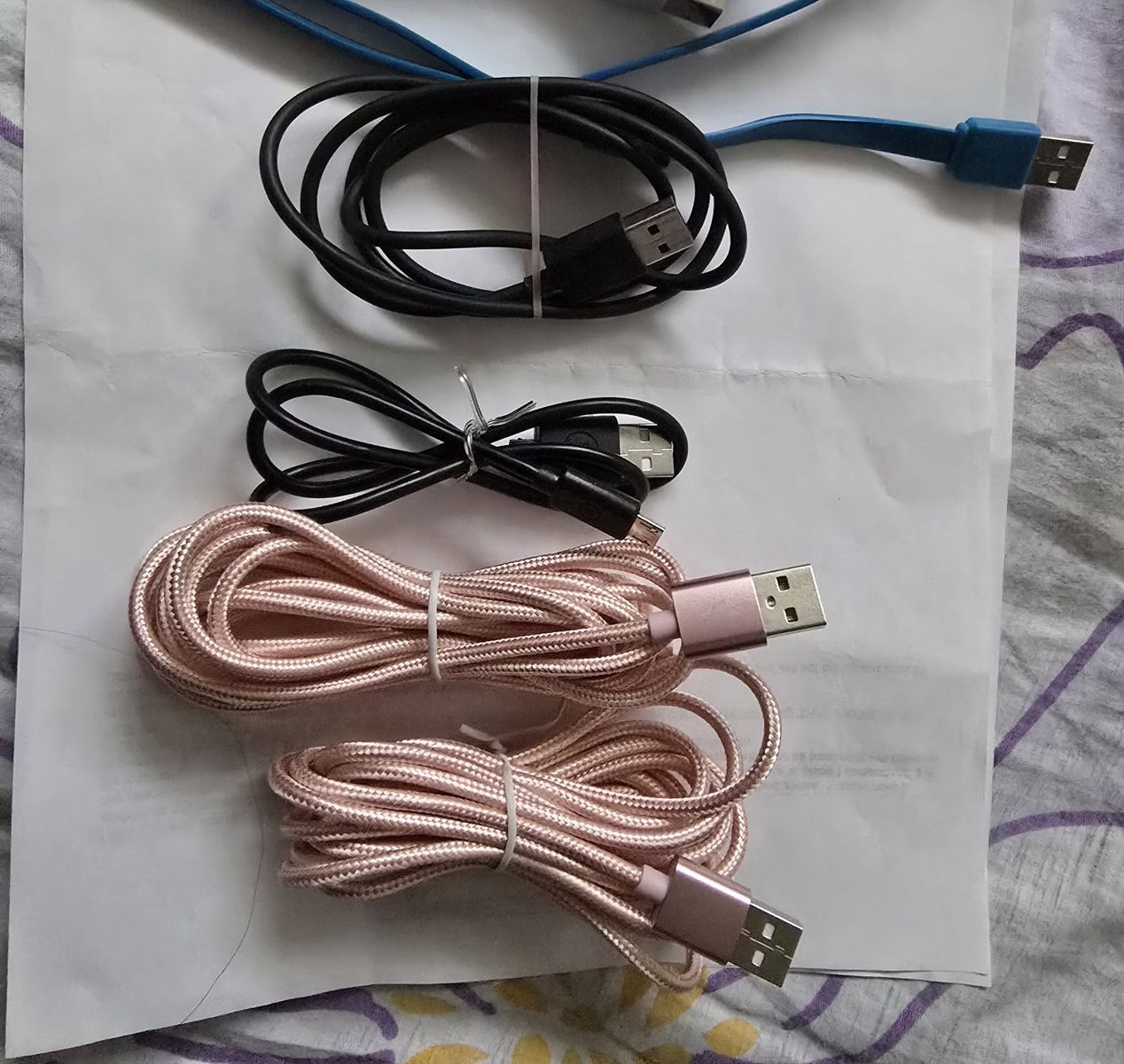 Universal USB Charging Cables - Micro USB & USB-A, Multiple Lengths & Colors