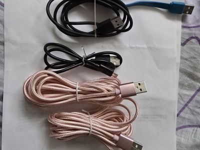 Universal USB Charging Cables - Micro USB & USB-A, Multiple Lengths & Colors