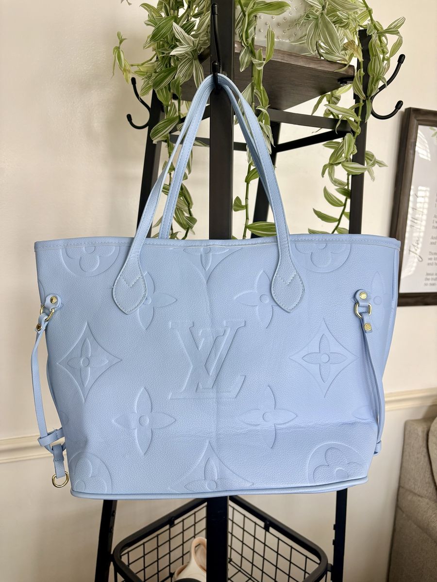 Baby Blue Neverfull Tote Bag New