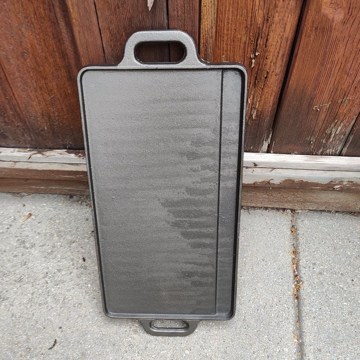 griddle top double side grill camping cast iron