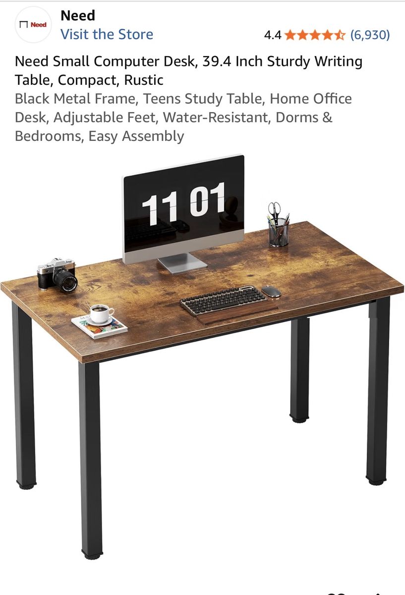 NEW IN BOX - Small Computer Desk 39.4 Inch Rustic Writing Table
