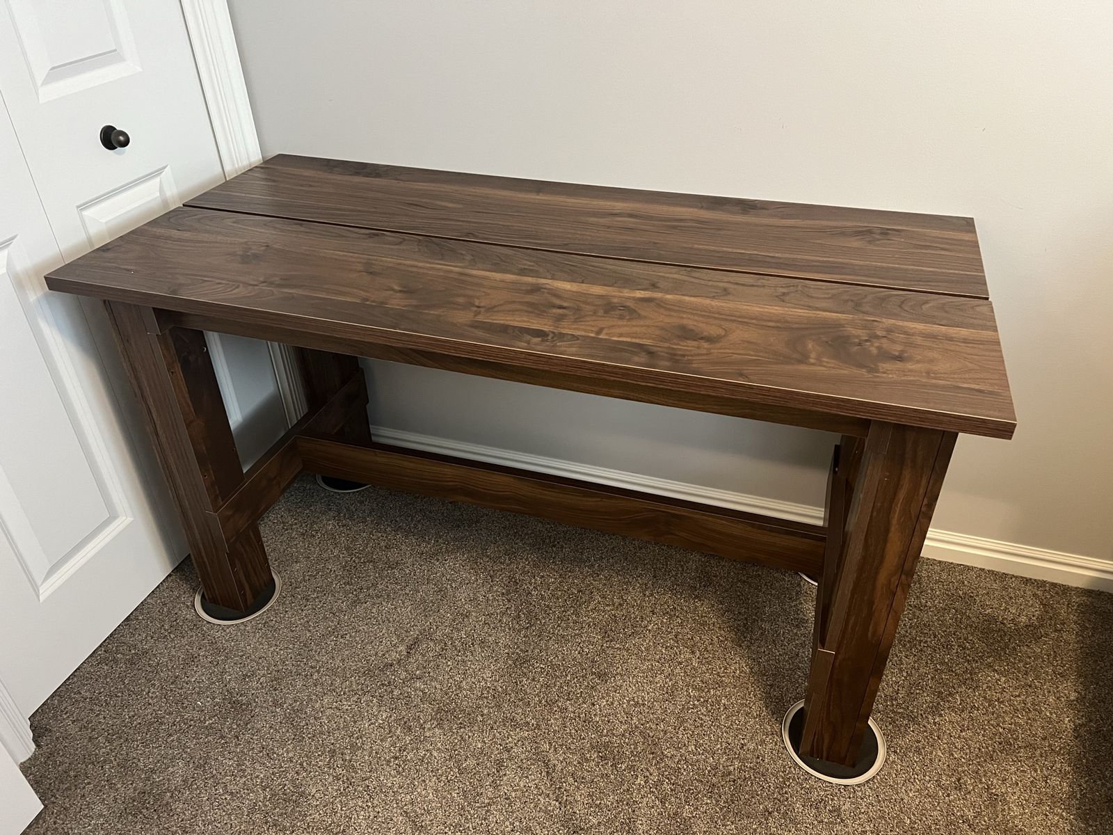 Solid Wood Table / Desk - Dark Stain Finish