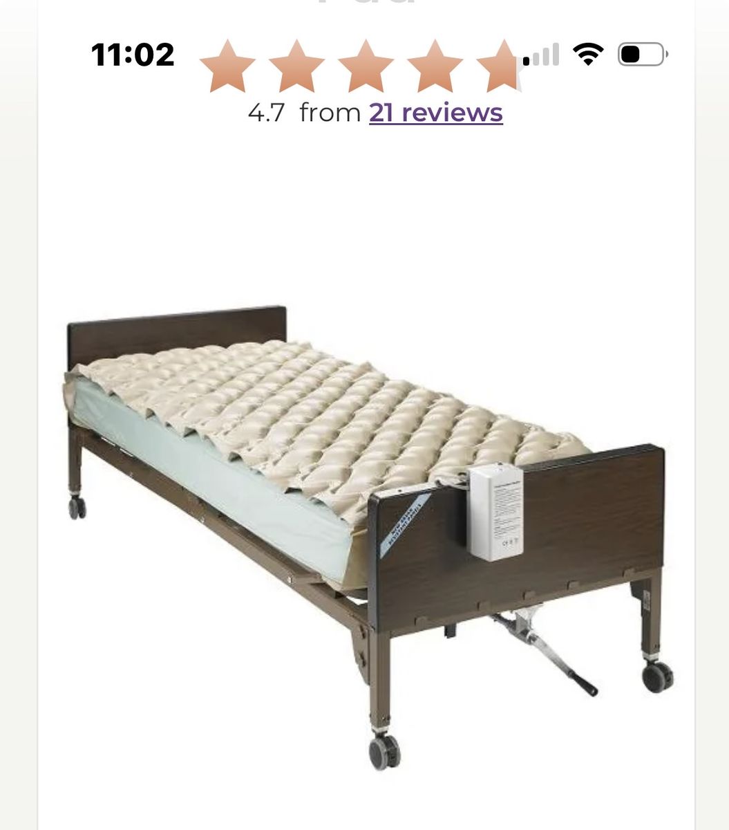 Alternating Pressure Mattress Pad with Pump - Medical Air Overlay